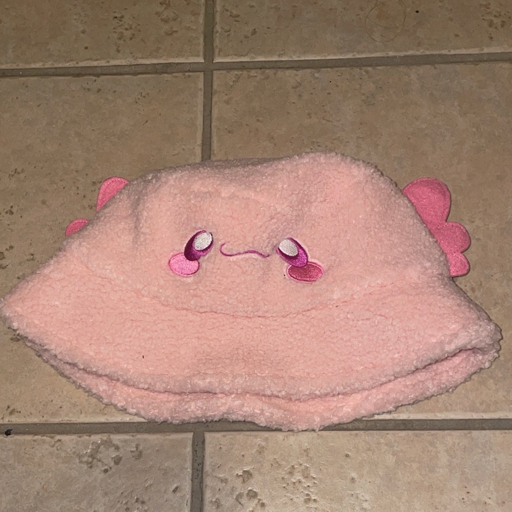 Pink Axolotol Bucket Hat